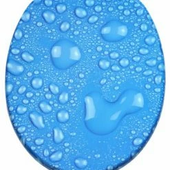 SANILO® WC-Sitz Absenkautomatik Tautropfen Blau
