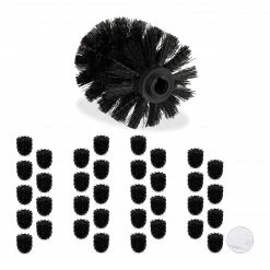 Relaxdays 36x Klobürste Ersatzbürstenkopf schwarz