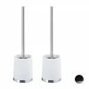 Relaxdays 2 x WC-Garnitur rund weiß - Weiß - Silber - Schwarz -Badaccessoires Verkäufe 0f084c6f31f24adc9c66ecf909c1e9c7