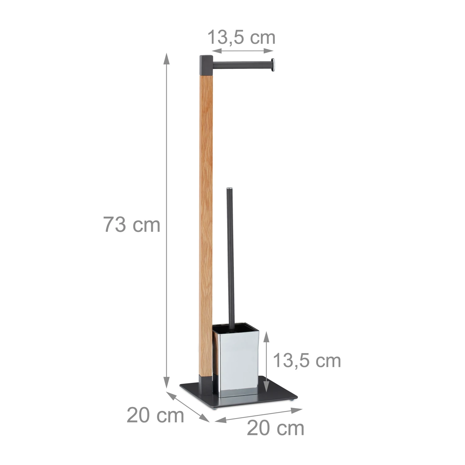 Relaxdays WC Garnitur aus Holz & Stahl 12 Relaxdays WC Garnitur aus Holz & Stahl – Bild 10