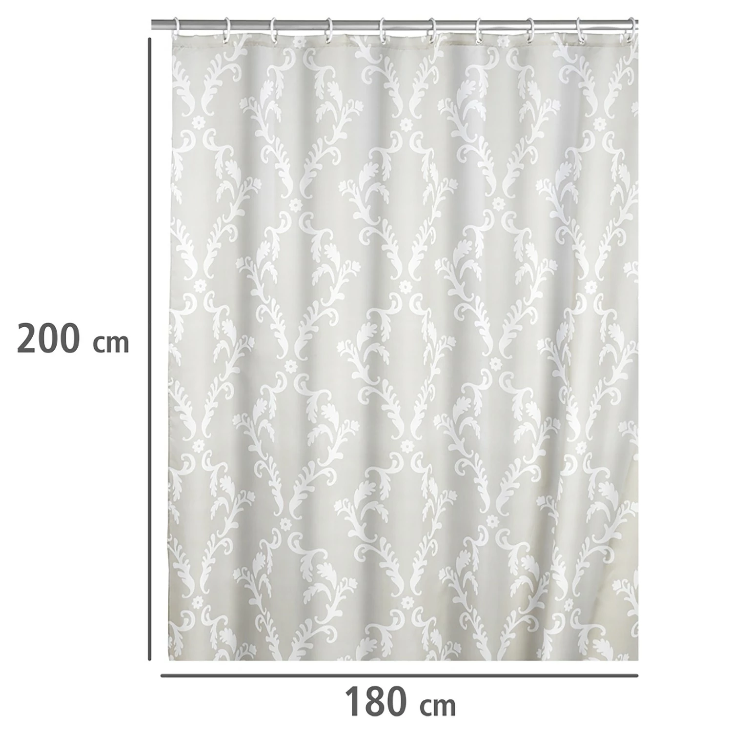 WENKO Duschvorhang - Baroque, 180 x 200 cm 6 WENKO Duschvorhang - Baroque, 180 x 200 cm – Bild 4