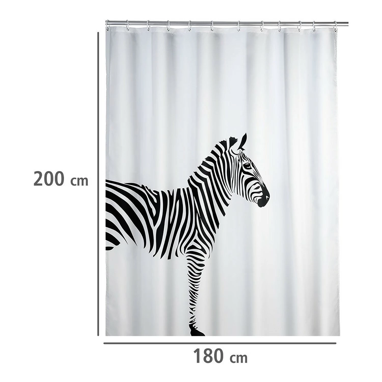 WENKO Duschvorhang - Wilde, 180 x 200 cm 5 WENKO Duschvorhang - Wilde, 180 x 200 cm – Bild 3