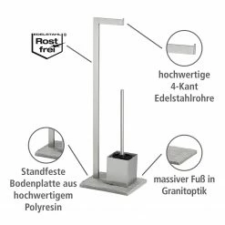 WENKO WC-Garntiur Granit - Edelstahl -Badaccessoires Verkäufe 1000103677 200519 12503600034 DETAILS P000000001000103677