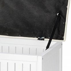 WENKO Sitzbank Oslo - Walnuss massiv / Kunstleder - Weiß / Ecru -Badaccessoires Verkäufe 1000138162 181112 08284086 GALLERYIMAGES P000000001000138162