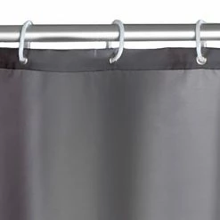 WENKO Duschvorhang Uni - Kunstfaser - Grau -Badaccessoires Verkäufe 1000138795 200519 12504700161 DETAILS P000000001000138795
