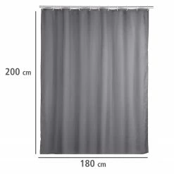 WENKO Duschvorhang Uni - Kunstfaser - Grau -Badaccessoires Verkäufe 1000138795 200519 12504700162 DETAILS P000000001000138795