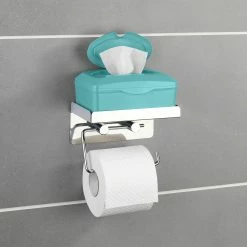 WENKO Toilettenpapierhalter Moonta - Edelstahl - Metallic glänzend -Badaccessoires Verkäufe 1000145176 190129 06305000024 MOOD GALLERYIMAGES P000000001000145176 mood