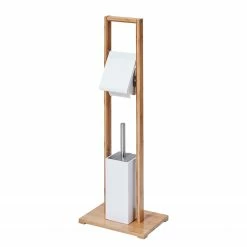 Zeller WC-Garnitur Smoko - Bambus / Edelstahl - Natur