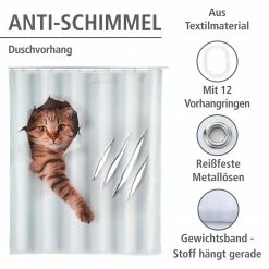 WENKO Duschvorhang Cute Cat -Badaccessoires Verkäufe 1000151521 200519 12505000199 DETAILS P000000001000151521