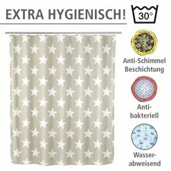 WENKO Anti-Schimmel Duschvorhang Stella -Badaccessoires Verkäufe 1000151611 200519 12505400235 DETAILS P000000001000151611