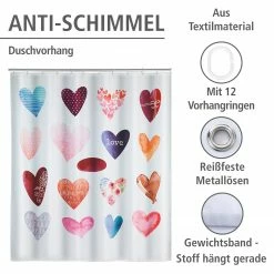 WENKO Duschvorhang Love -Badaccessoires Verkäufe 1000151633 200519 12505600246 DETAILS P000000001000151633