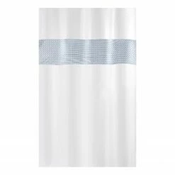 Kleine Wolke Duschvorhang Twin - Kunststoff - Weiß / Blau