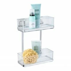 WENKO Wandregal Vacuum-Loc Quadro I - Edelstahl rostfrei / ABS - Chrom