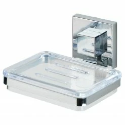 WENKO Seifenablage Vacuum-Loc Quadro - Edelstahl rostfrei / ABS - Chrom -Badaccessoires Verkäufe 1000181439 190716 12364600033 DETAILS P000000001000181439