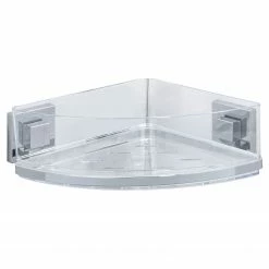 WENKO Eckablage Vacuum-Loc Quadro - Edelstahl rostfrei / ABS - Chrom