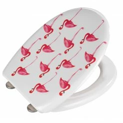 WENKO WC-Sitz Flamingo - Duroplast - Mehrfarbig -Badaccessoires Verkäufe 1000181450 190716 12364800075 DETAILS P000000001000181450