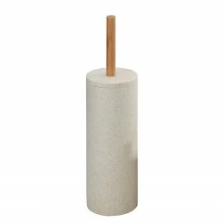 WENKO WC-Garnitur Vico - Polyresin / Bambus - Beige