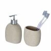 WENKO Bad-Accessoires-Set Puro (2-teilig) - Polyresin - Beige -Badaccessoires Verkäufe 1000181462 190716 12364900104 IMAGE P000000001000181462