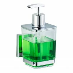 WENKO Seifenspender Vacuum-Loc Quadro - Edelstahl rostfrei / ABS - Chrom -Badaccessoires Verkäufe 1000181488 190716 12365300212 DETAILS P000000001000181488