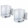 WENKO Zahnputzbecher Quadro (2er-Set) - Edelstahl rostfrei / ABS - Chrom -Badaccessoires Verkäufe 1000181492 190716 12365400235 IMAGE P000000001000181492