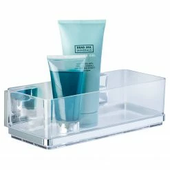 WENKO Wandablage Vacuum-Loc Quadro I - Edelstahl rostfrei / ABS - Chrom