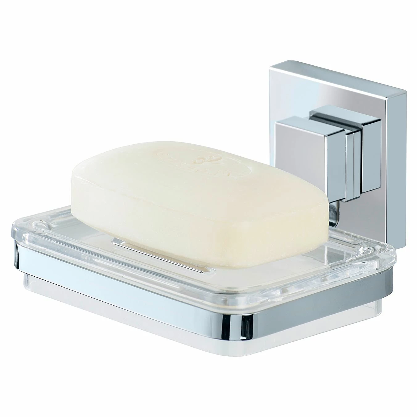 WENKO Seifenablage Quadro (2er-Set) - Edelstahl rostfrei / ABS - Chrom 6 WENKO Seifenablage Quadro (2er-Set) - Edelstahl rostfrei / ABS - Chrom – Bild 4