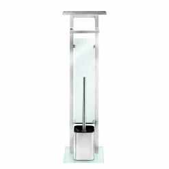 WENKO WC-Garnitur Debar - Edelstahl rostfrei / Glas - Weiß / satiniert -Badaccessoires Verkäufe 1000181515 190716 12365700318 DETAILS P000000001000181515 1