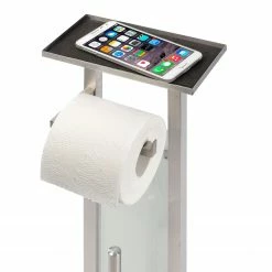 WENKO WC-Garnitur Debar - Edelstahl rostfrei / Glas - Weiß / satiniert -Badaccessoires Verkäufe 1000181515 190716 12365700321 DETAILS P000000001000181515 1