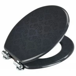 WENKO WC-Sitz Bellevue - MDF - Dunkelgrau -Badaccessoires Verkäufe 1000181516 190716 12365700324 DETAILS P000000001000181516