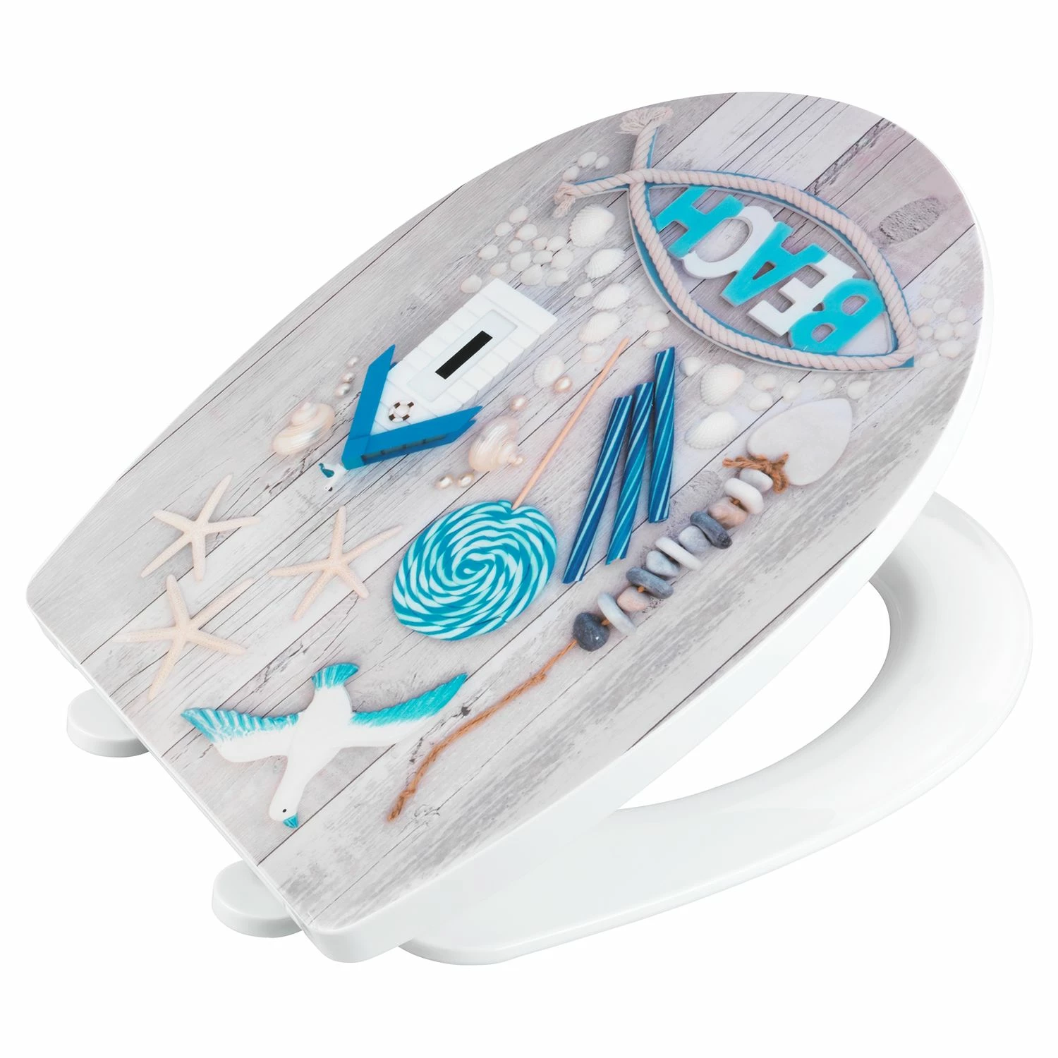 WENKO WC-Sitz Beach - Thermoplast - Mehrfarbig 5 WENKO WC-Sitz Beach - Thermoplast - Mehrfarbig – Bild 3