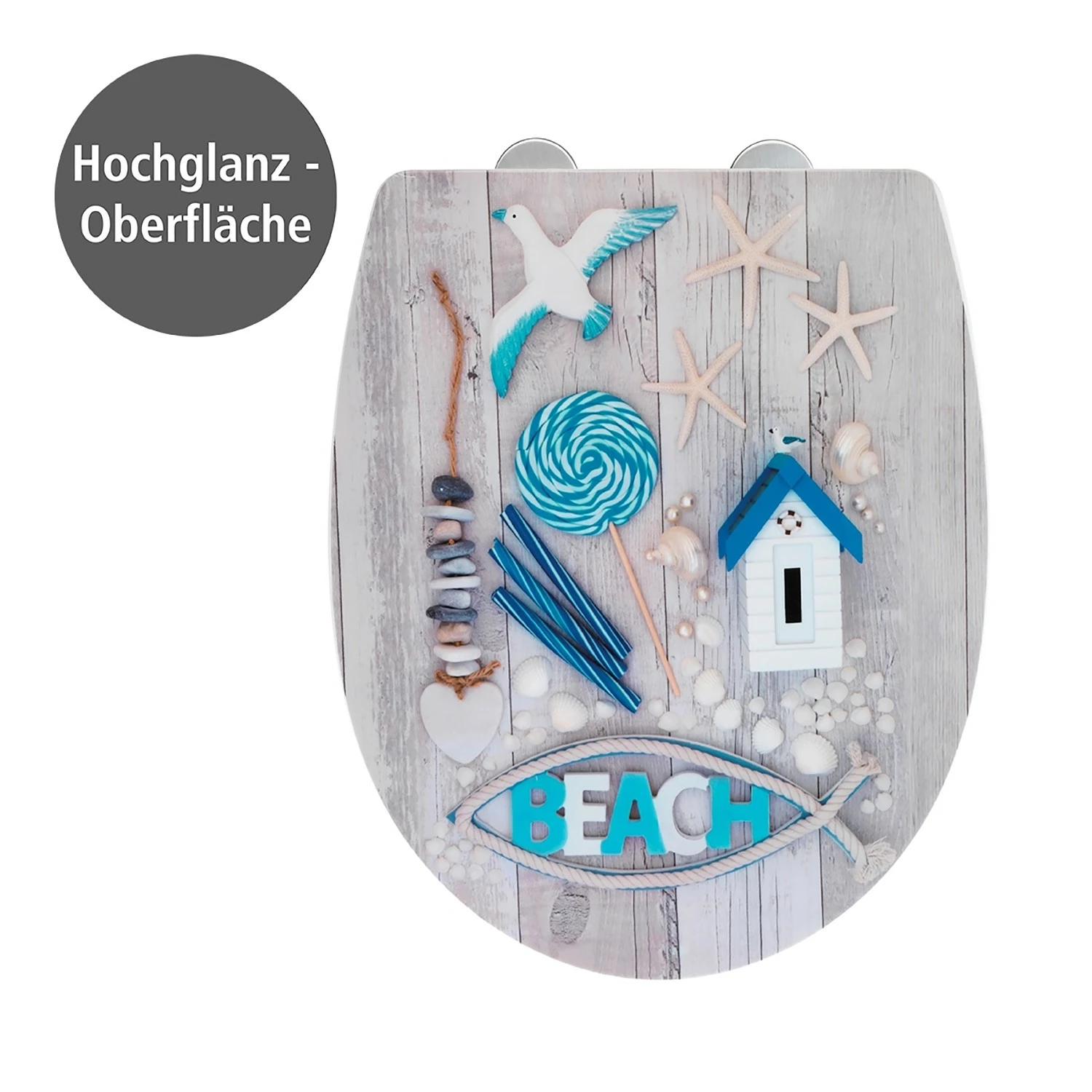 WENKO WC-Sitz Beach - Thermoplast - Mehrfarbig 7 WENKO WC-Sitz Beach - Thermoplast - Mehrfarbig – Bild 5