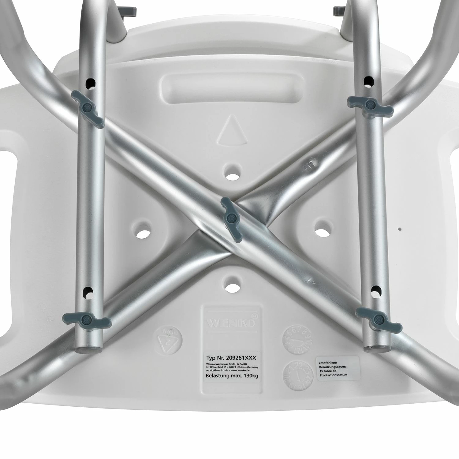 WENKO Badhocker Secura - Kunststoff / Aluminium - Weiß 9 WENKO Badhocker Secura - Kunststoff / Aluminium - Weiß – Bild 7