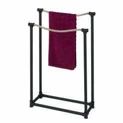 WENKO Handtuchständer Osuna - Metall - Schwarz