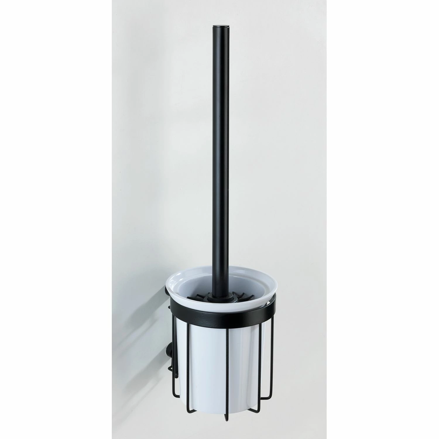 WENKO WC-Garnitur Classic Plus I - Stahl / ABS - Schwarz / Weiß 4 WENKO WC-Garnitur Classic Plus I - Stahl / ABS - Schwarz / Weiß – Bild 2