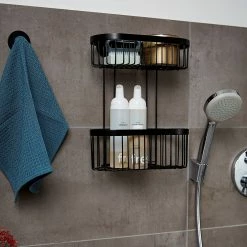 WENKO Wandregal Classic Plus - Stahl - Schwarz -Badaccessoires Verkäufe 1000181604 190716 12370500552 MOOD DETAILS P000000001000181604 mood