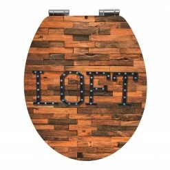 WENKO WC-Sitz Loft - MDF - Mehrfarbig