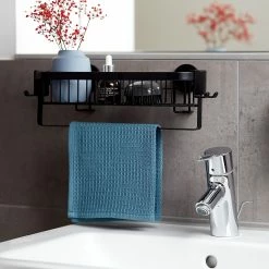 WENKO Wandablage Classic Plus I - Stahl - Schwarz -Badaccessoires Verkäufe 1000181618 190716 12370700595 MOOD DETAILS P000000001000181618 mood