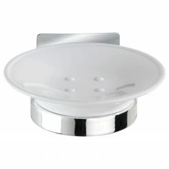 WENKO Seifenablage Turbo-Loc Quadro - Edelstahl rostfrei - Chrom / Weiß -Badaccessoires Verkäufe 1000181644 190716 12371000681 DETAILS P000000001000181644