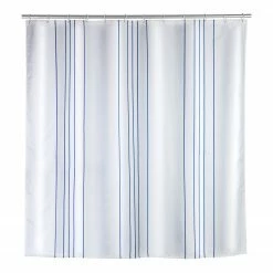WENKO Duschvorhang Linen - Polyester - Mehrfarbig