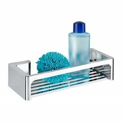 WENKO Wandablage Power-Loc Bralia - Acrylnitril-Butadien-Styrol (ABS) - Silber - 30 x 12 cm -Badaccessoires Verkäufe 1000181659 200519 12511300403 DETAILS P000000001000181659