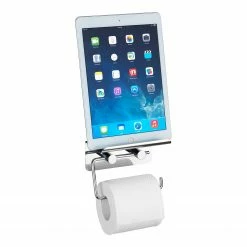 WENKO Toilettenpapierhalter Smartphone Ablage - Edelstahl rostfrei / Stahl - Siber -Badaccessoires Verkäufe 1000181671 190716 12371500771 DETAILS P000000001000181671