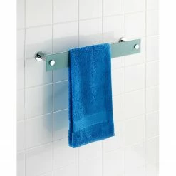 WENKO Handtuchhalter Power-Loc Era - Stahl / Glas - Chrom / Grau -Badaccessoires Verkäufe 1000181711 190716 12372100899 MOOD DETAILS P000000001000181711 mood