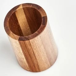 Zeller Zahnputzbecher Twisp - Akazie massiv - Grau -Badaccessoires Verkäufe 1000218253 200707 12193300042 DETAILS P000000001000218253