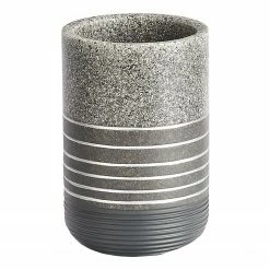 Zeller Zahnputzbecher Shine - Polyresin - Grau