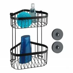 WENKO Duscheckregal Classic Plus - Stahl / Kunststoff - Schwarz -Badaccessoires Verkäufe 1000237981 210104 10030700358 DETAILS P000000001000237981