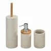WENKO Bad-Accessoire-Set Vico (3-teilig) - Polyresin / Bambus - Beige -Badaccessoires Verkäufe 1000238002 210104 10031300443 IMAGE P000000001000238002