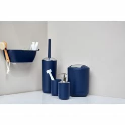 WENKO Bad-Accessoire-Set Brasil (4-teilig) - Kunststoff - Dunkelblau -Badaccessoires Verkäufe 1000238003 210104 10031300450 MOOD DETAILS P000000001000238003 mood