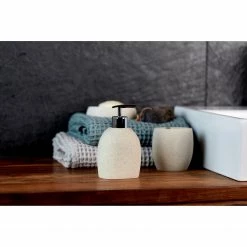 WENKO Bad-Accessoire Set Puro (3-teilig) - Polyresin - Beige -Badaccessoires Verkäufe 1000238011 210104 10031800498 MOOD DETAILS P000000001000238011 mood