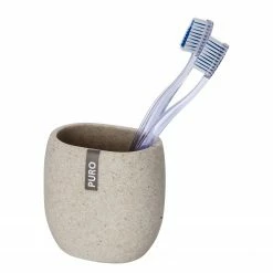 WENKO Bad-Accessoire Set Puro (3-teilig) - Polyresin - Beige -Badaccessoires Verkäufe 1000238011 210104 10031800500 DETAILS P000000001000238011