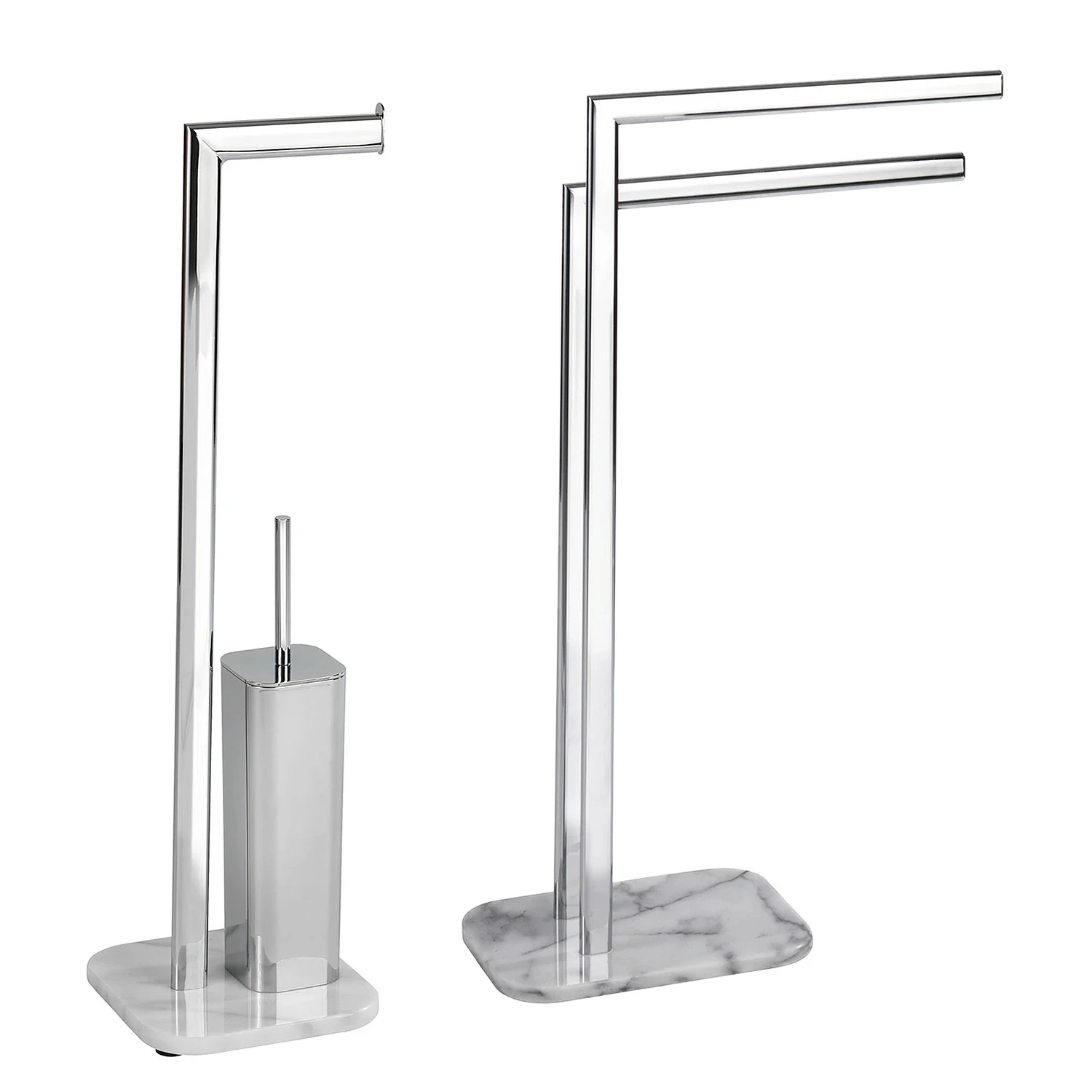 WENKO WC-Garnitur & Handtuchständer Onyx - Marmor / Stahl - Mehrfarbig 3 WENKO WC-Garnitur & Handtuchständer Onyx - Marmor / Stahl - Mehrfarbig